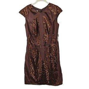 Formal short Sequins Chocolate brown Size 8 JJs House Special Occasion dress